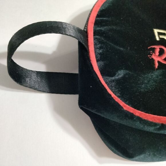 Cheer Rebel Revolution Shoe Bag BAG ONLY Black and Red Velour Mesh Zip Closure - Picture 3 of 9